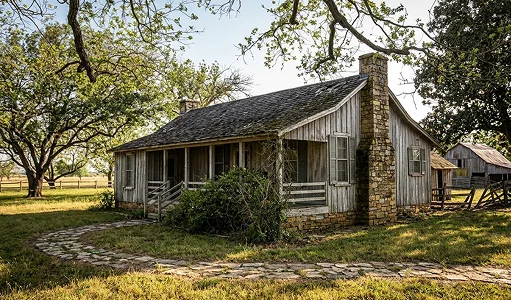 Farmhouse exterior before redesign